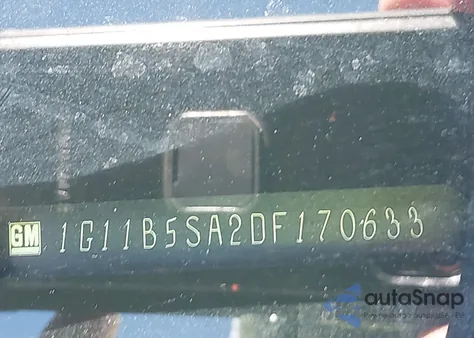 2013 Chevrolet Malibu 1Ls z USA, uszkodzony, nr VIN 1G11B5SA2DF170633